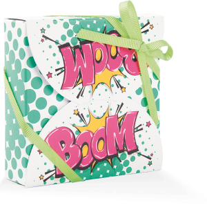 10 SCATOLE PER CONFETTI/ CARAMELLE   POP ART STAMPA BOOM cm 9