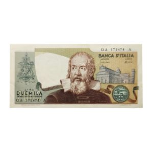 REPUBBLICA ITALIANA – 2.000 LIRE “GALILEO GALILEI” – 1973 – SUP/FDS