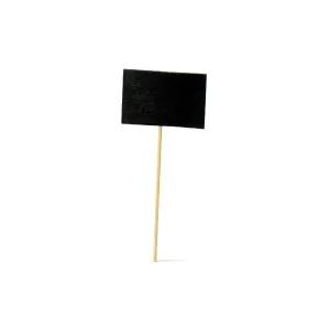 TIKON Stecchino Bambu Con Pannello Nero Tipo Lavagnetta – 9 cm – 400 pz