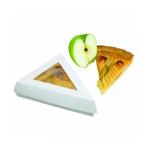 Scatola Pasticceria Triangolare Bianca con Finestra – 170x170x130 mm – 200 pz