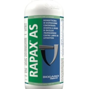 Rapax AS Biogard 1L – Insetticida biologico a base di Bacillus thuringiensis kurstaki per lepidotteri di vite, olivo, frutticole e orticole