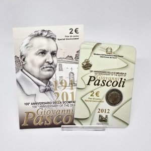 2012 – 2 euro “Giovanni Pascoli” – Centenario della scomparsa – FDC