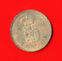 DANIMARCA – DENMARK 1984  1 Krone Km 862.3 € 0.99 Circulated