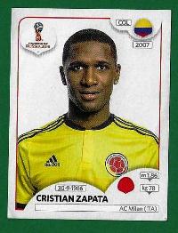 FIGURINE PANINI ORIGINALE Campionato del Mondo RUSSIA 2018 COLOMBIA C. Zapata N.635 €0.35